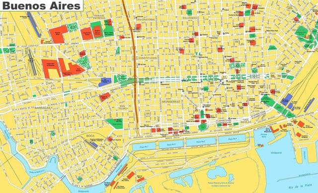 Mappa della città di Buenos Aires