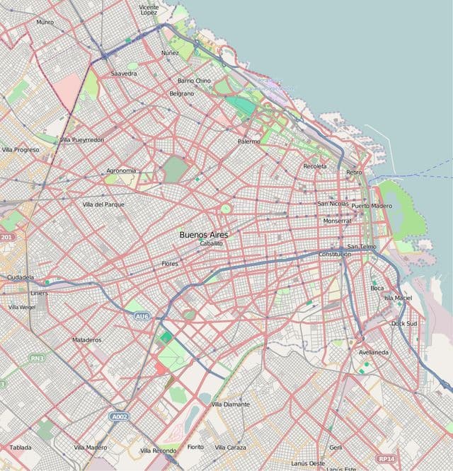 Mappa stradale di Buenos Aires