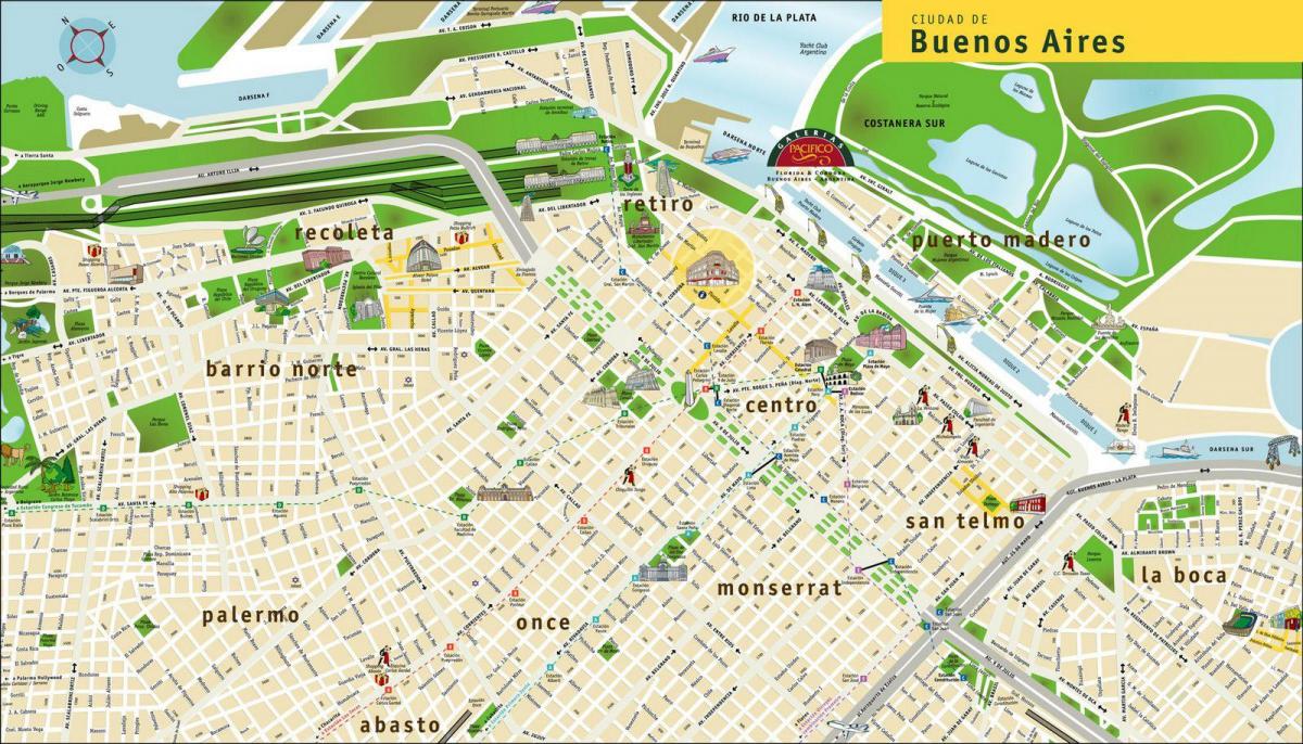 Mappa turistica di Buenos Aires