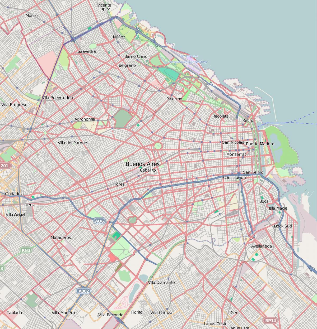 Mappa stradale di Buenos Aires